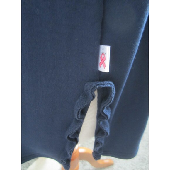 Db  SUNDAY LONG SLEEVE NAVY KNIT TOP BREAST CA AWARENESS  SIZE MEDIUM - Picture 4 of 6